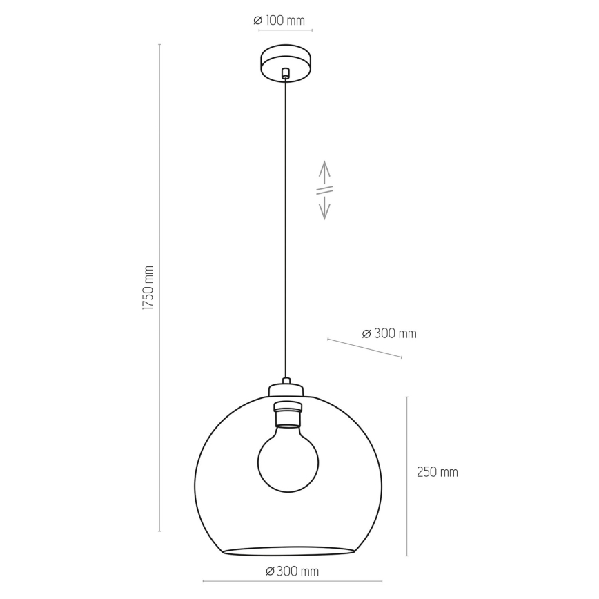 Πολύφωτο κρεμαστό CUBUS 1xE27/60W/230V μπλε
