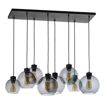 Πολύφωτο κρεμαστό CUBUS 8xE27/60W/230V μαύρο