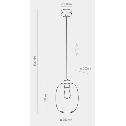 Πολύφωτο κρεμαστό ELIO 1xE27/15W/230V μπλε