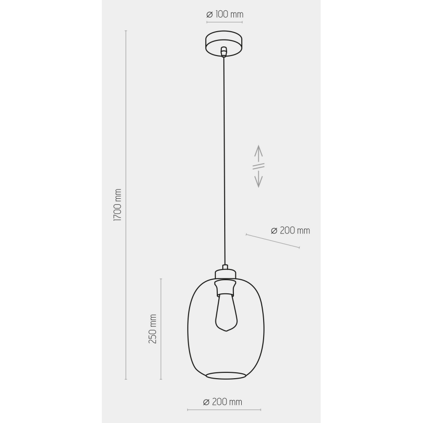 Πολύφωτο κρεμαστό ELIO 1xE27/15W/230V μπλε