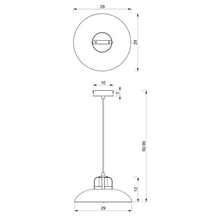 Πολύφωτο κρεμαστό FELIX 1xE27/60W/230V λευκό