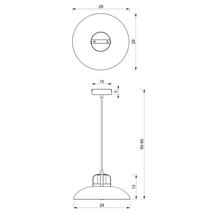 Πολύφωτο κρεμαστό FELIX 1xE27/60W/230V λευκό