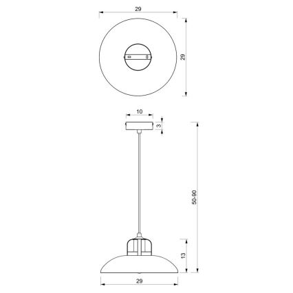 Πολύφωτο κρεμαστό FELIX 1xE27/60W/230V πράσινο