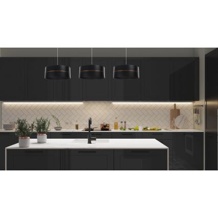 Πολύφωτο κρεμαστό GLAM HOME 1xE27/60W/230V δ. 40 cm μαύρο