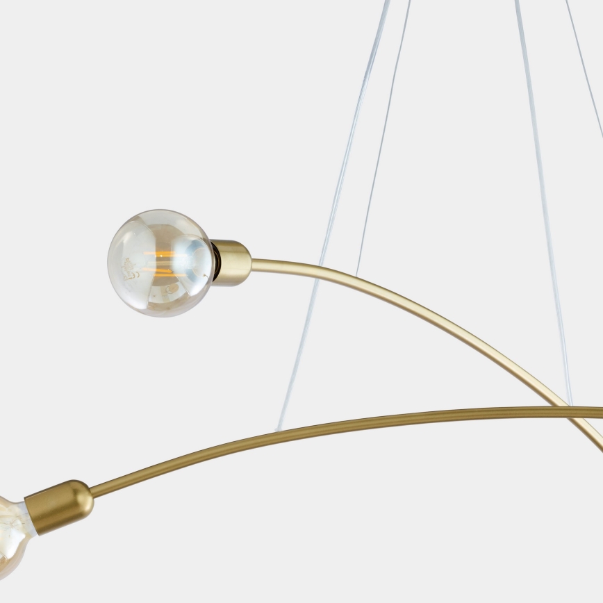 Πολύφωτο κρεμαστό HELIX 4xE27/60W/230V χρυσό