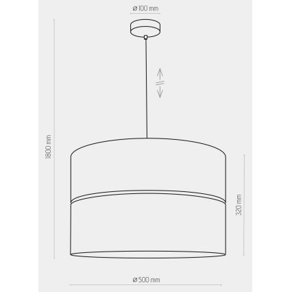 Πολύφωτο κρεμαστό HILTON 1xE27/25W/230V ορείχαλκο/μαύρο