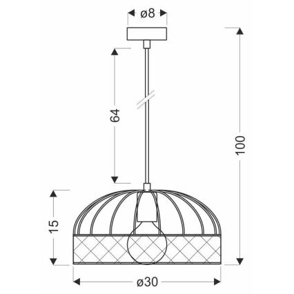 Πολύφωτο κρεμαστό LEVI 1xE27/40W/230V