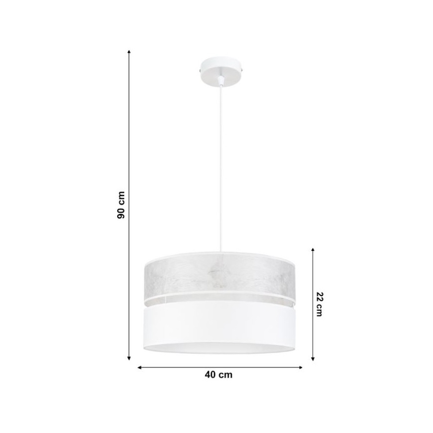 Πολύφωτο κρεμαστό LIMA 1xE27/60W/230V λευκό