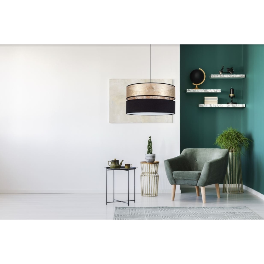 Πολύφωτο κρεμαστό LIMA 1xE27/60W/230V χρυσό/μαύρο