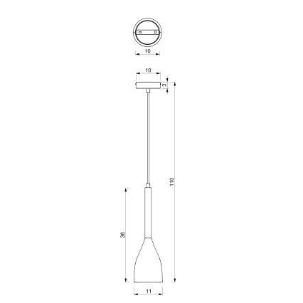 Πολύφωτο κρεμαστό MUZA 1xE27/60W/230V