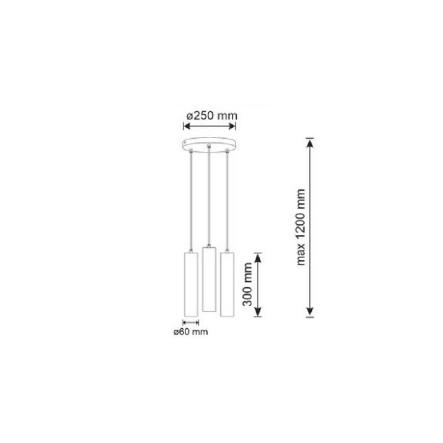 Πολύφωτο κρεμαστό NAPOLI 3xGU10/8W/230V