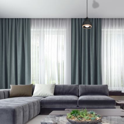 Πολύφωτο κρεμαστό OVAL 1xE27/60W/230V μαύρο