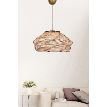 Πολύφωτο κρεμαστό OVALE 1xE27/60W/230V rattan