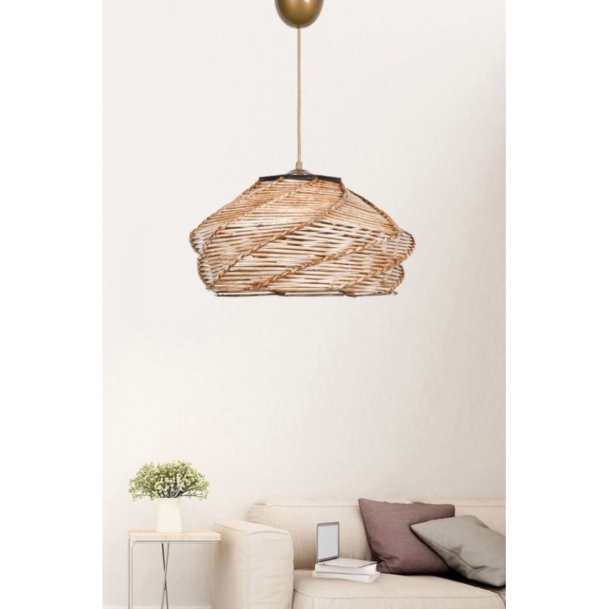 Πολύφωτο κρεμαστό OVALE 1xE27/60W/230V rattan