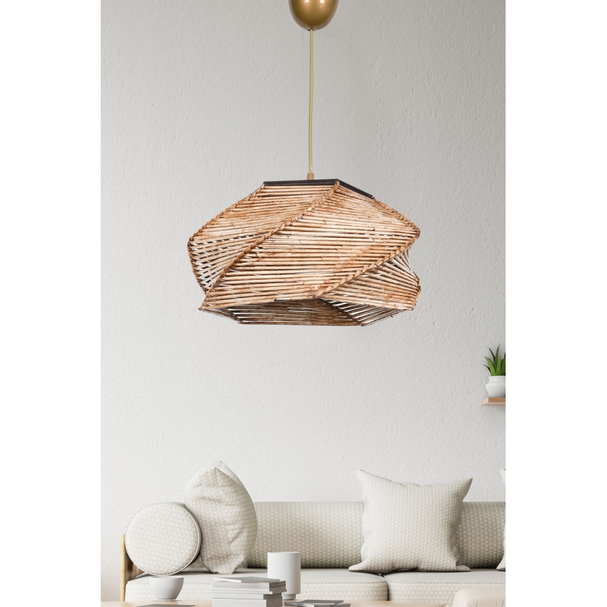 Πολύφωτο κρεμαστό PENTAGONE 1xE27/60W/230V μπεζ