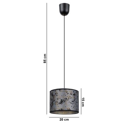 Πολύφωτο κρεμαστό REZO 1xE27/60W/230V γκρι