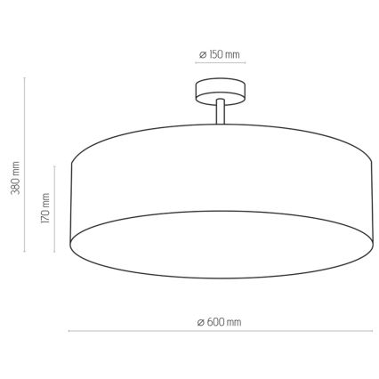 Πολύφωτο κρεμαστό RONDO 4xE27/15W/230V δ. 60 cm μπεζ