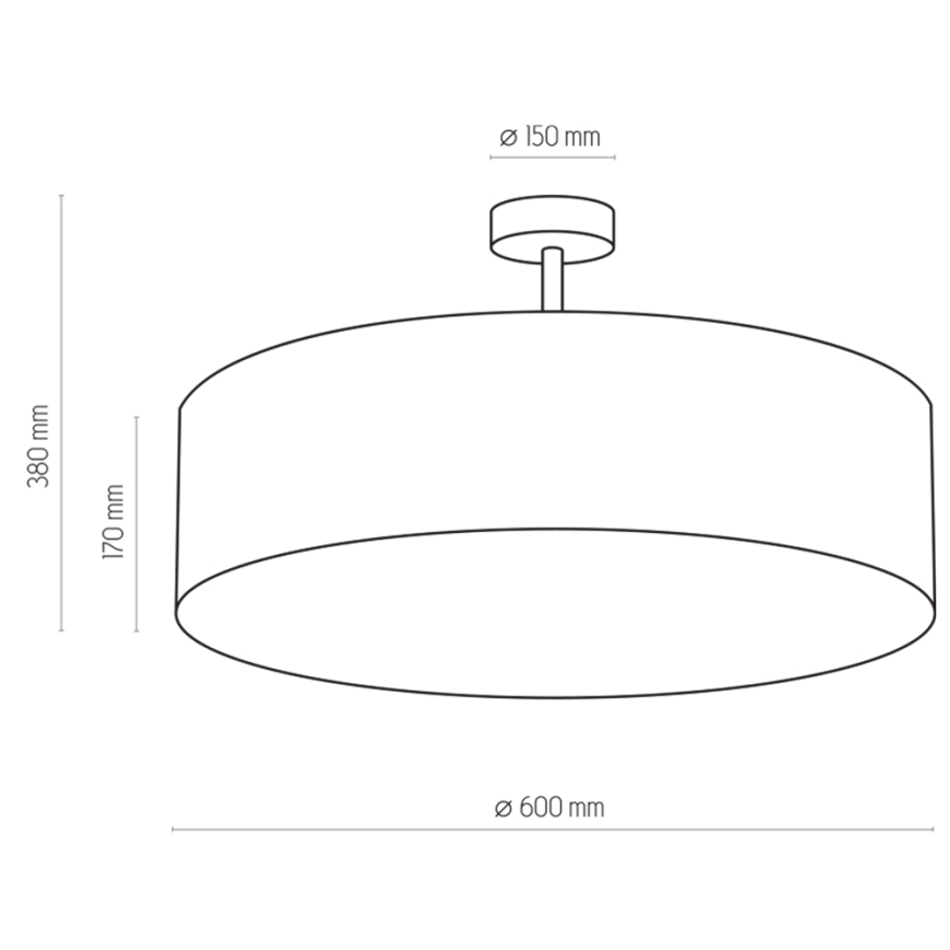 Πολύφωτο κρεμαστό RONDO 4xE27/15W/230V δ. 60 cm μπεζ