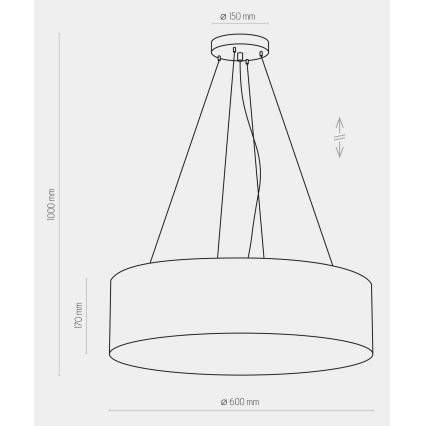 Πολύφωτο κρεμαστό RONDO 4xE27/15W/230V μπλε