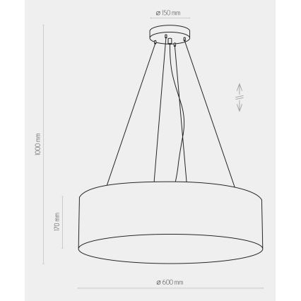 Πολύφωτο κρεμαστό RONDO 4xE27/15W/230V πράσινο