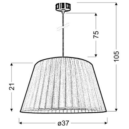 Πολύφωτο κρεμαστό TIZIANO 1xE27/60W/230V γκρι