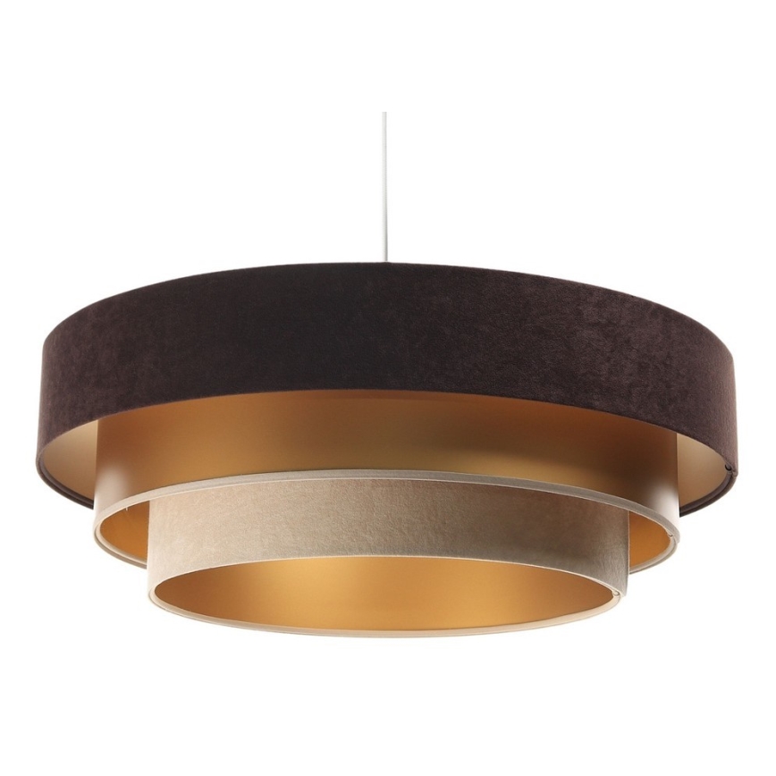 Πολύφωτο κρεμαστό TRINITI 1xE27/60W/230V καφέ/χρυσό/μπεζ