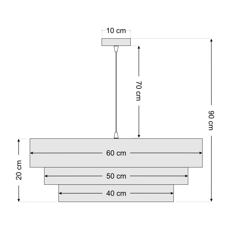 Πολύφωτο κρεμαστό TRINITI 1xE27/60W/230V καφέ/χρυσό/μπεζ