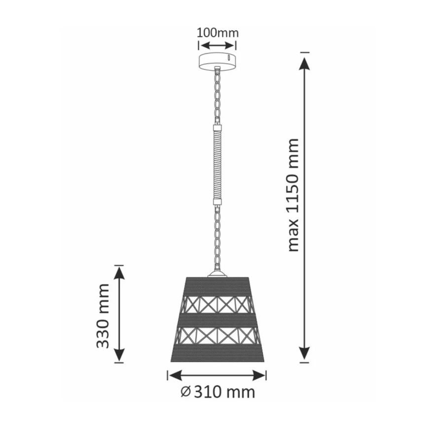 Πολύφωτο κρεμαστό με αλυσίδα ALMA 1xE27/20W/230V
