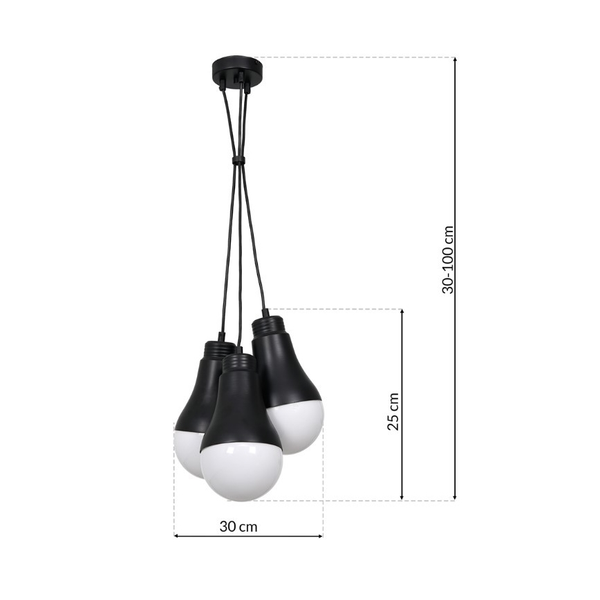 Πολύφωτο κρεμαστό με σύρμα HELIOS 3xE14/40W/230V