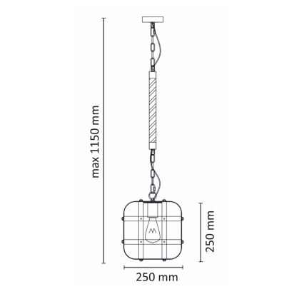 Πολύφωτο κρεμαστό με σύρμα KLATKA 1xE27/10W/230V