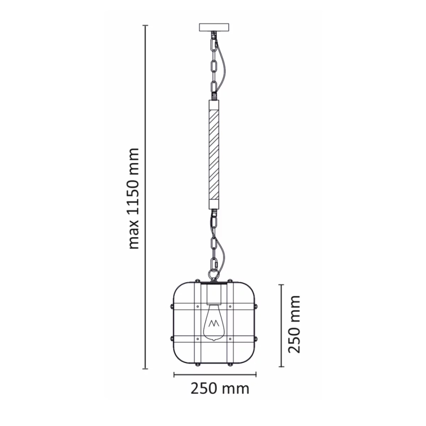Πολύφωτο κρεμαστό με σύρμα KLATKA 1xE27/10W/230V