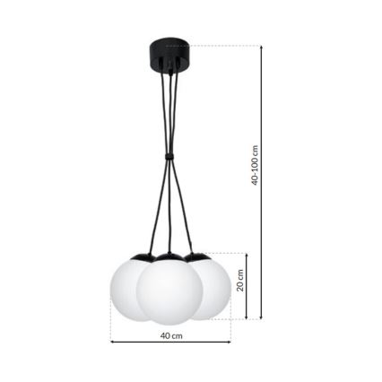 Πολύφωτο κρεμαστό με σύρμα LIMA 3xE14/40W/230V