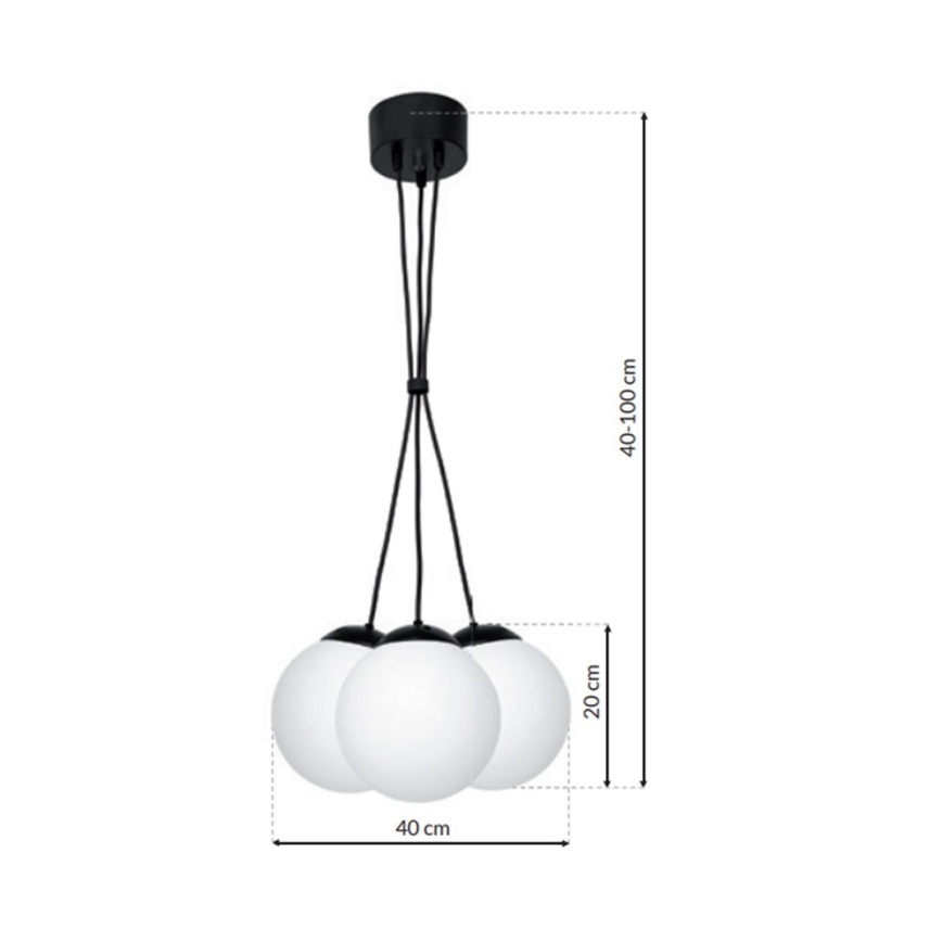 Πολύφωτο κρεμαστό με σύρμα LIMA 3xE14/40W/230V