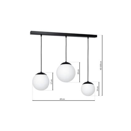 Πολύφωτο κρεμαστό με σύρμα LIMA 3xE14/40W/230V