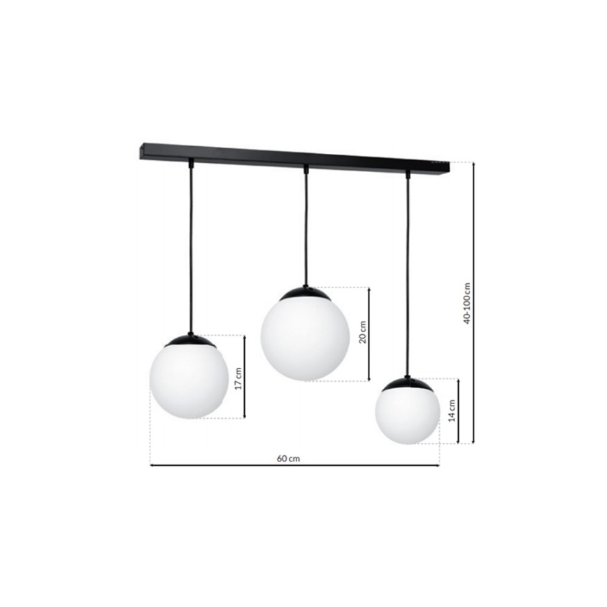 Πολύφωτο κρεμαστό με σύρμα LIMA 3xE14/40W/230V