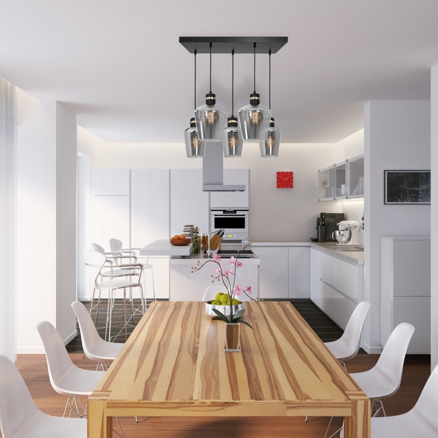 Πολύφωτο κρεμαστό με σύρμα RICHMOND 5xE27/60W/230V