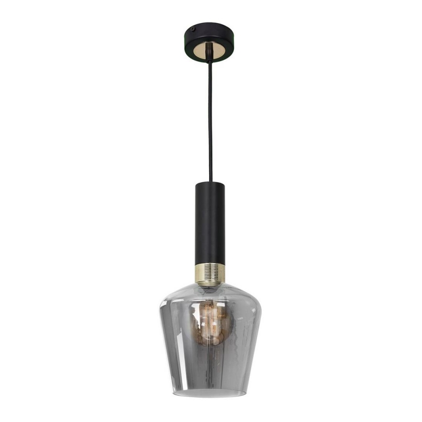 Πολύφωτο κρεμαστό με σύρμα ROMA BLACK 1xE27/60W/230V