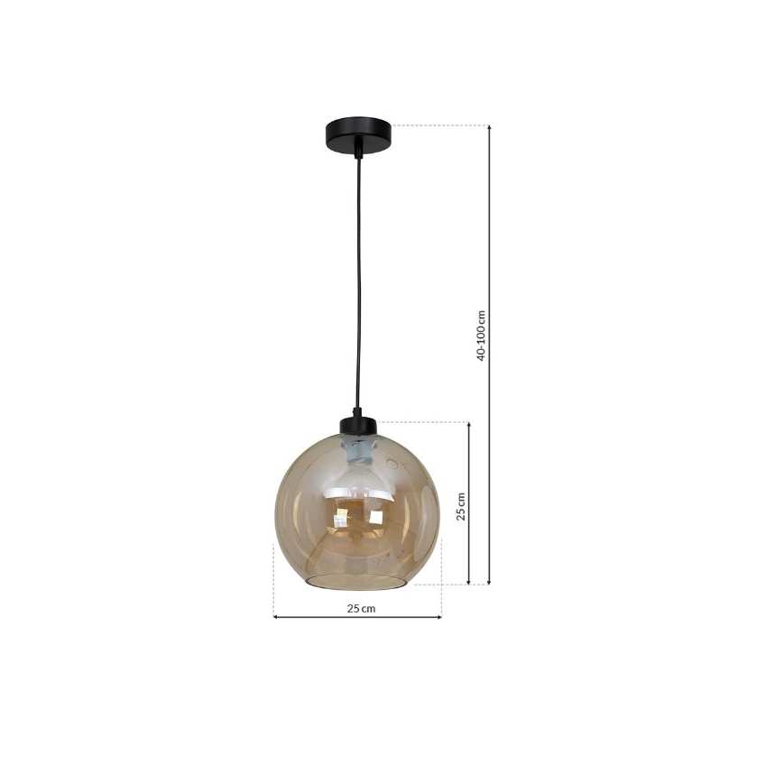 Πολύφωτο κρεμαστό με σύρμα SOFIA 1xE27/60W/230V καφέ