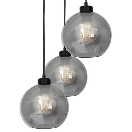 Πολύφωτο κρεμαστό με σύρμα SOFIA 3xE27/60W/230V μαύρο