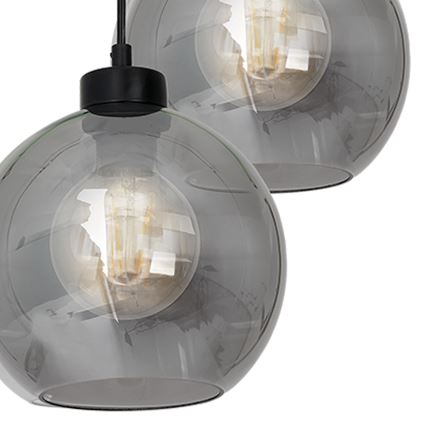 Πολύφωτο κρεμαστό με σύρμα SOFIA 3xE27/60W/230V μαύρο