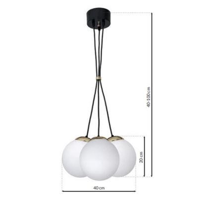 Πολύφωτο κρεμαστό με σύρμα SPARTA 3xE14/40W/230V