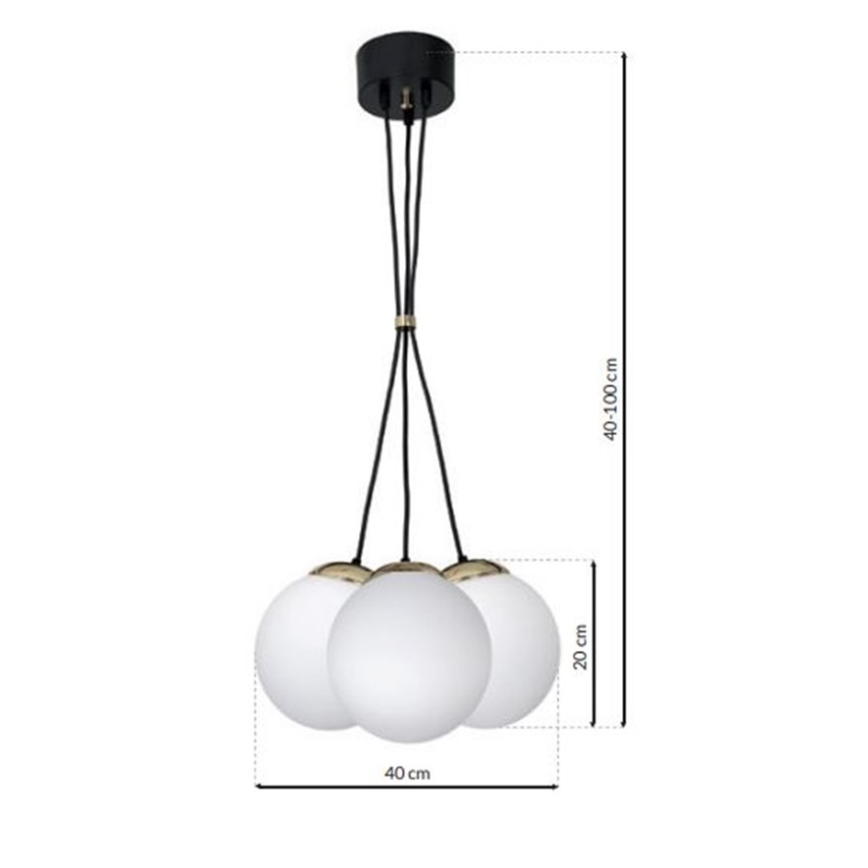 Πολύφωτο κρεμαστό με σύρμα SPARTA 3xE14/40W/230V