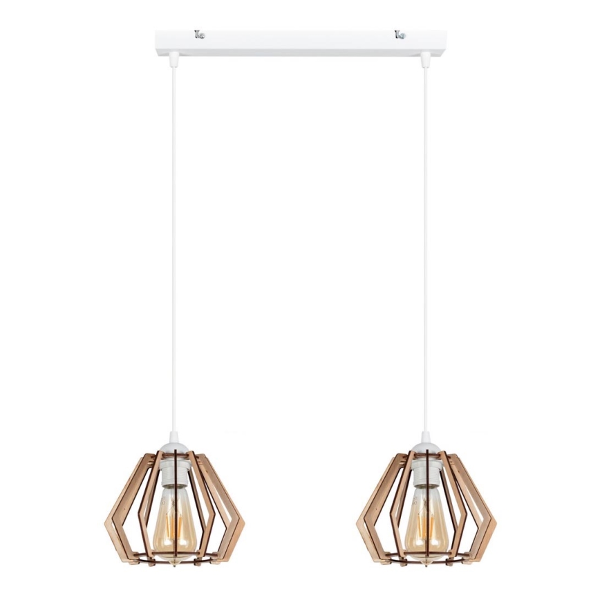 Πολύφωτο κρεμαστό ράγα BERGO 2xE27/60W/230V λευκό