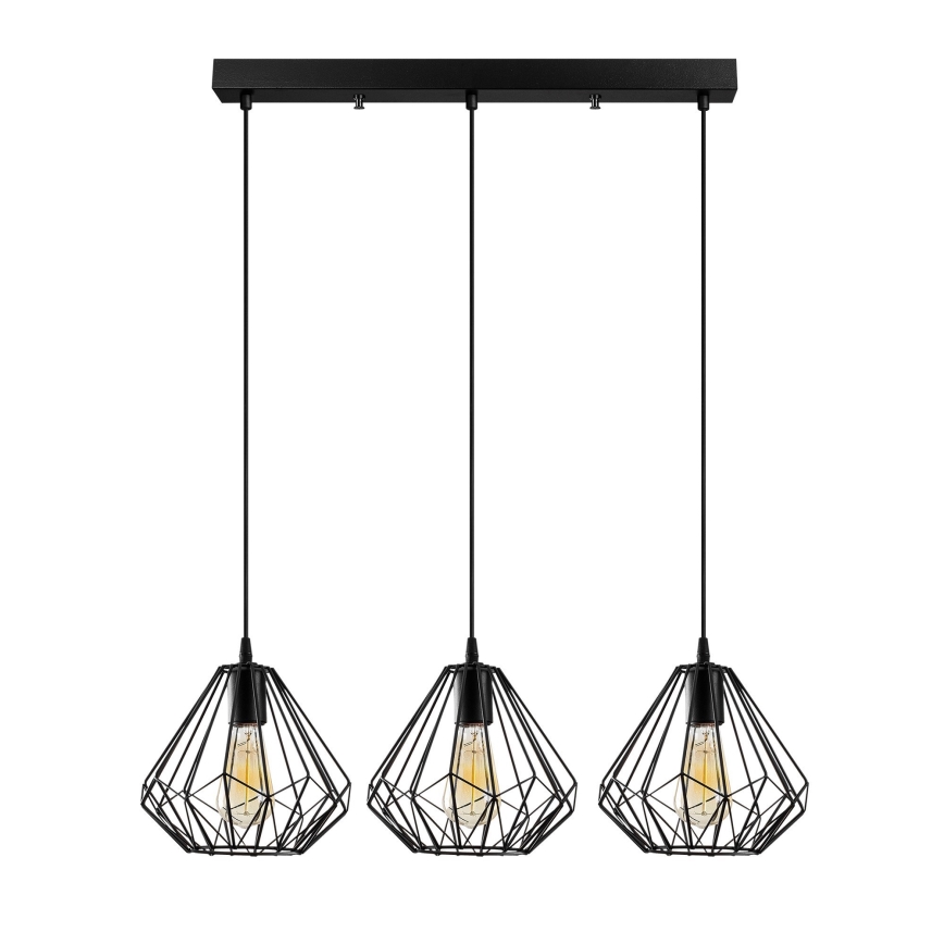 Πολύφωτο κρεμαστό ράγα DIAMOND 3xE27/100W/230V