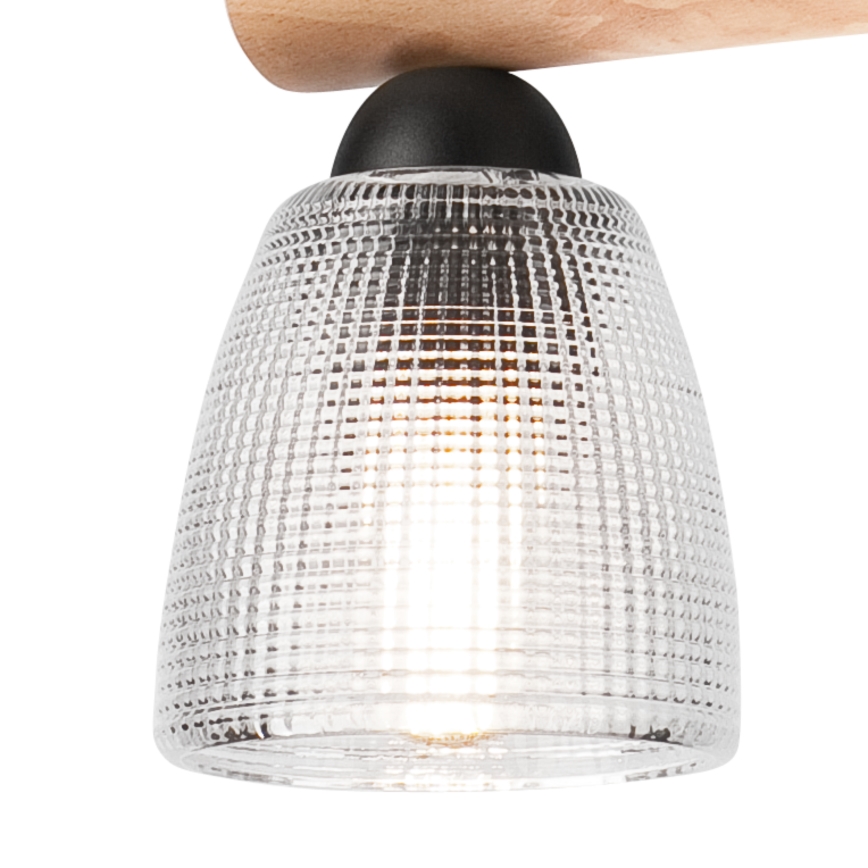 Πολύφωτο κρεμαστό ράγα MARGIT 2xE27/60W/230V οξιά