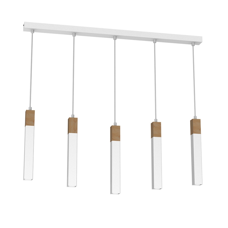 Πολύφωτο κρεμαστο ράγα SOLO 5xGU10/MR11/40W/230V λευκό