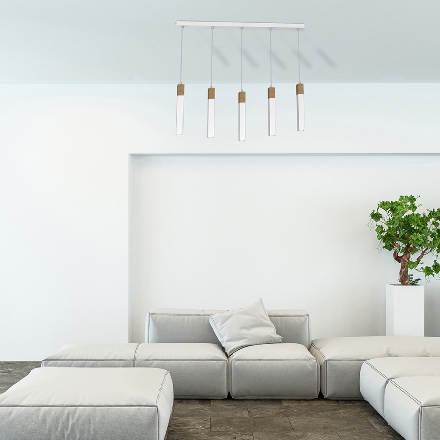 Πολύφωτο κρεμαστο ράγα SOLO 5xGU10/MR11/40W/230V λευκό