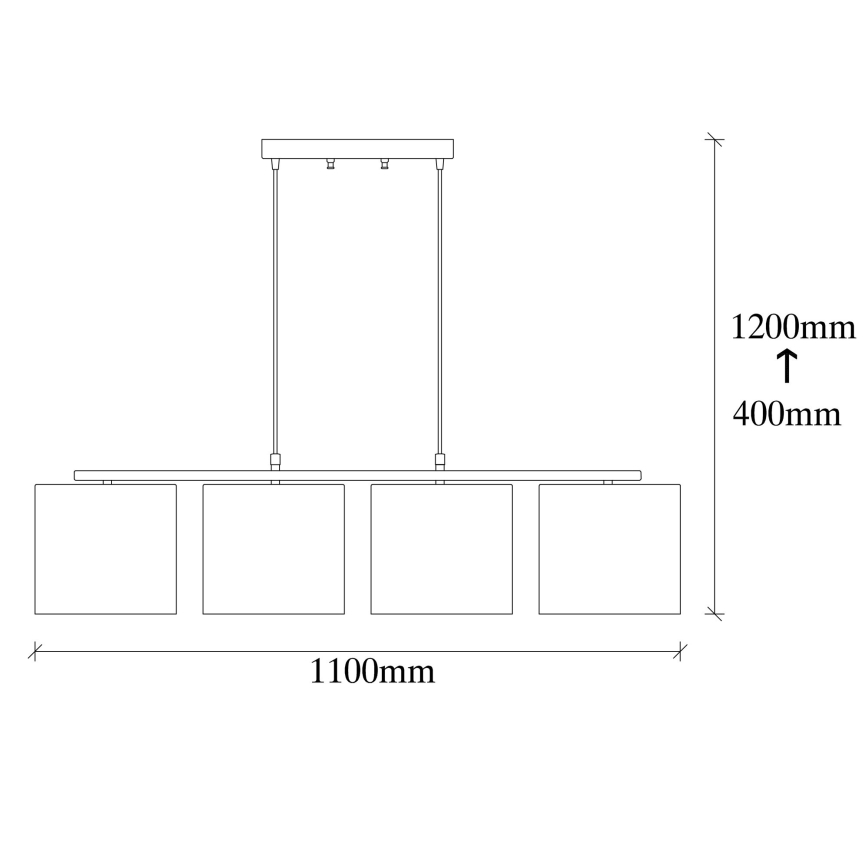 Πολύφωτο κρεμαστό ράγα VALIZ 4xE27/40W/230V