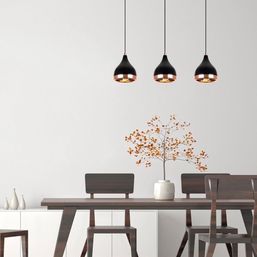Πολύφωτο κρεμαστό ράγα YILDO 3xE27/60W/230V