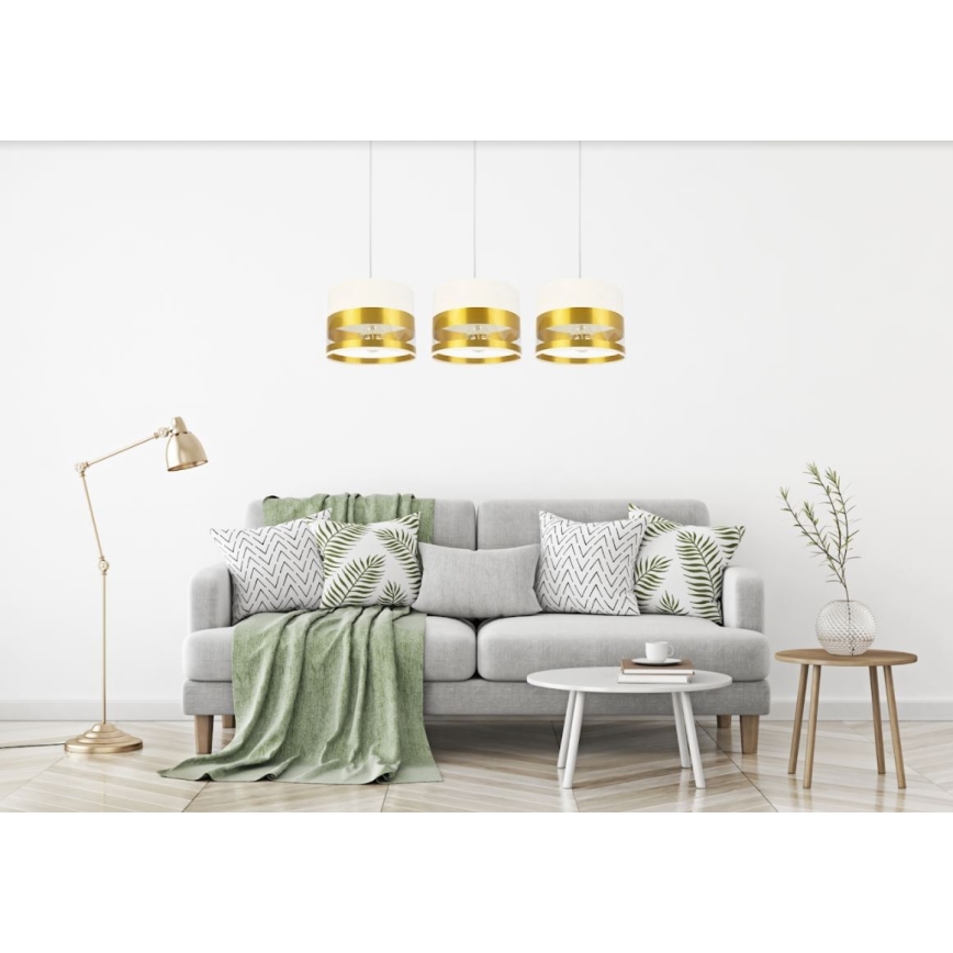 Πολύφωτο κρεμαστό σε ράγα MILO 3xE27/60W/230V χρυσό